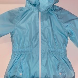 cyan blue jacket